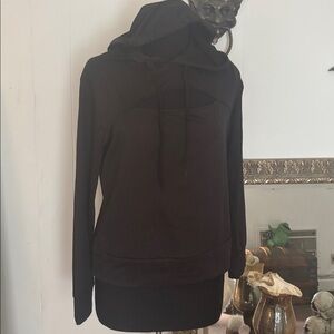 Aeropostale Sport peekaboo Black Hoodie Top medium